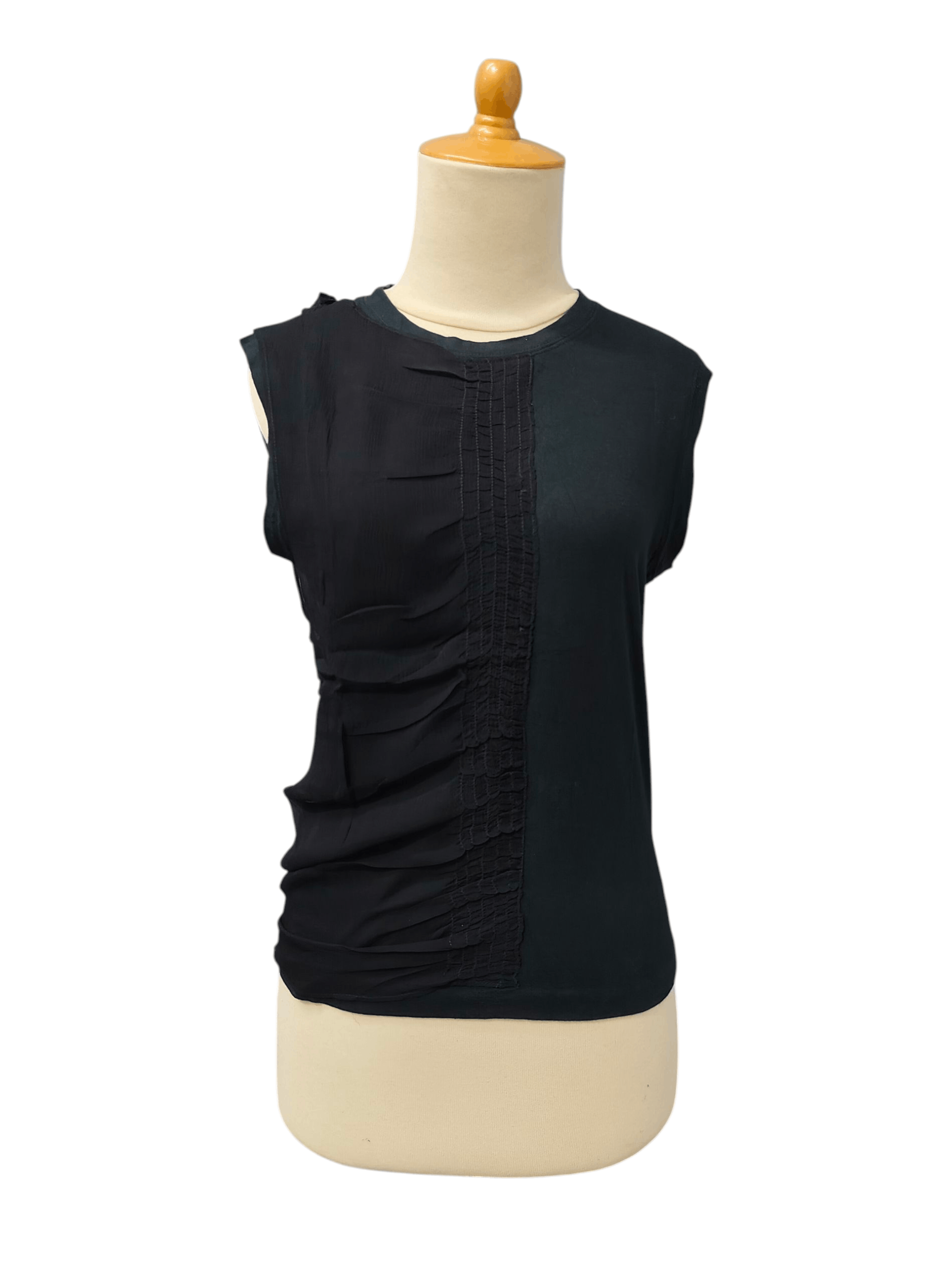 Jean Colonna 00s Jean Colonna- Vertical Ruched Panel Construction Top Size S / US 4 / IT 40 - 1 Thumbnail
