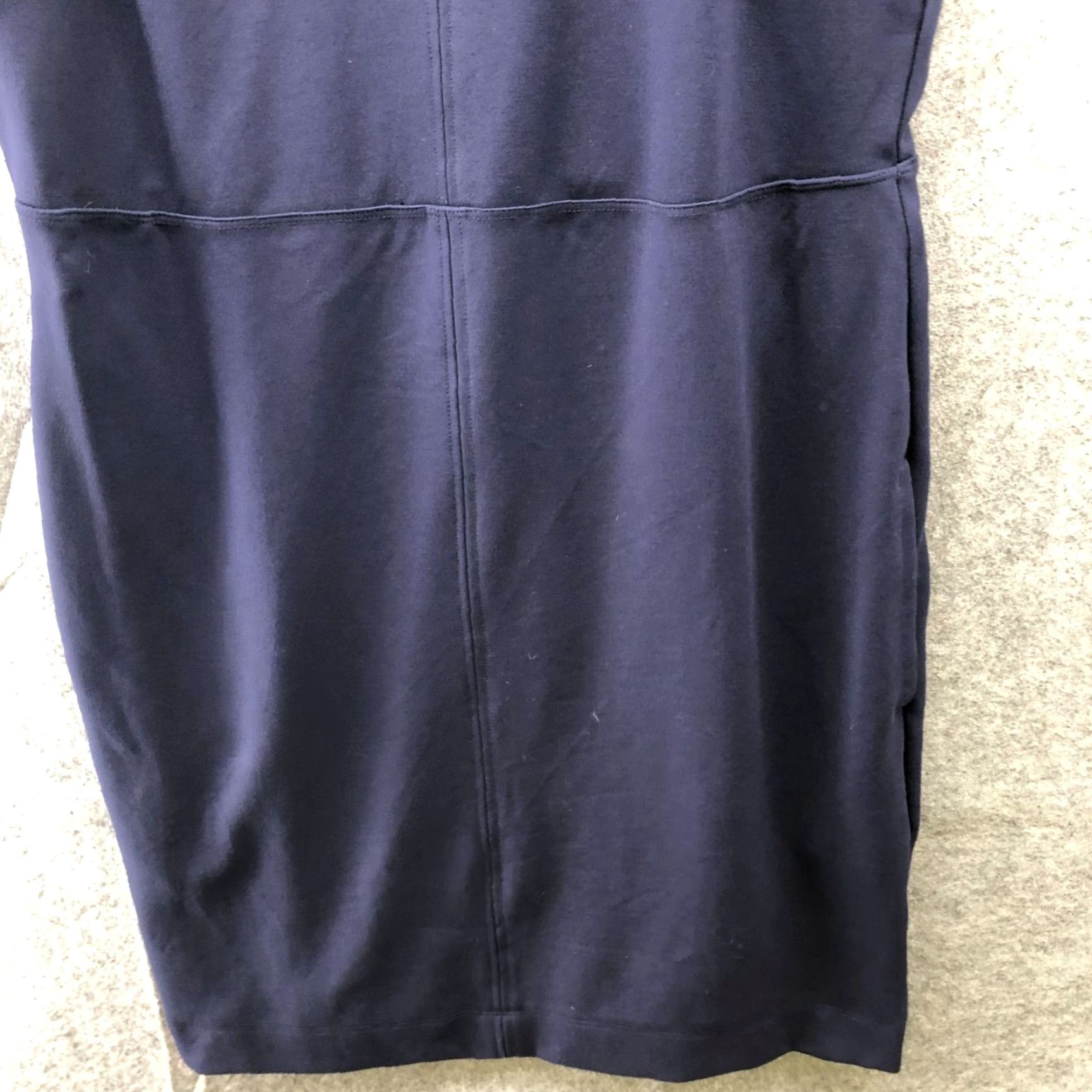 Boden Boden Sleeveless Sheath Dress Size 8 Navy Blue Knit Ponte Knee Length Business Women's Size M / US 6-8 / IT 42-44 - 4 Thumbnail