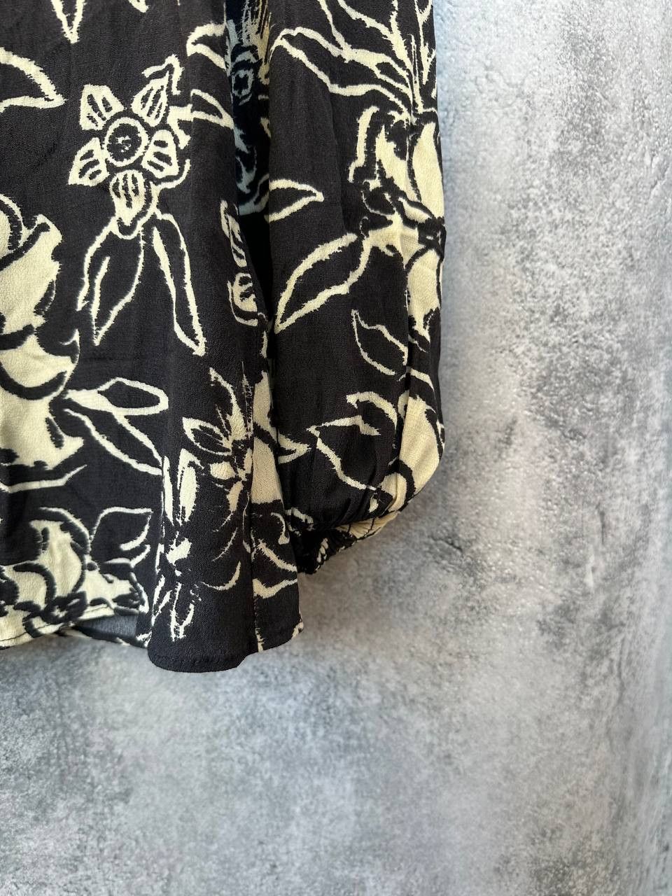ba&sh RRP 150€ BA&SH Gathered Floral-Print Crepe Blouse Button Size S / US 4 / IT 40 - 9 Thumbnail