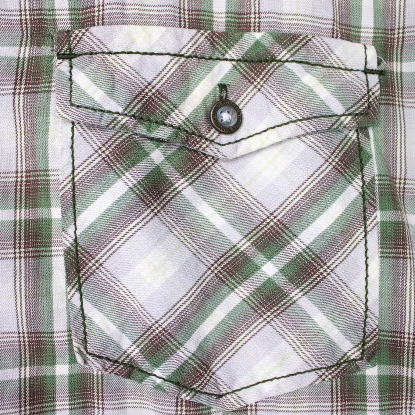 Ted Baker Ted Baker Shirt Men's 6/XL Green Plaid Flannel Snap Button Long Sleeve Cotton Size US XL / EU 56 / 4 - 7 Thumbnail