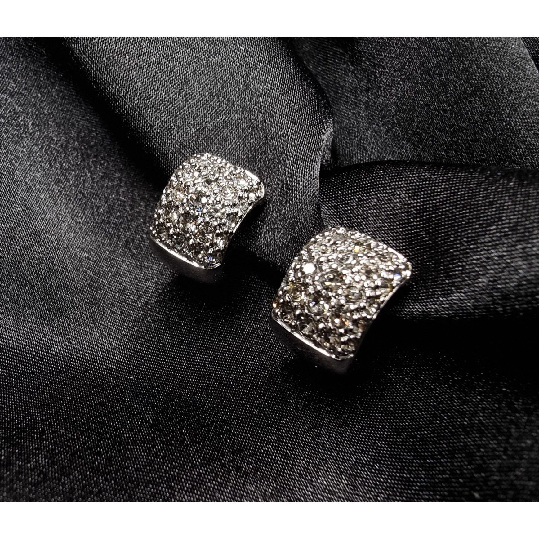 Swarovski Swarovski Crystal Pave Silver-Tone Clip-On Earrings Size ONE SIZE - 1 Thumbnail