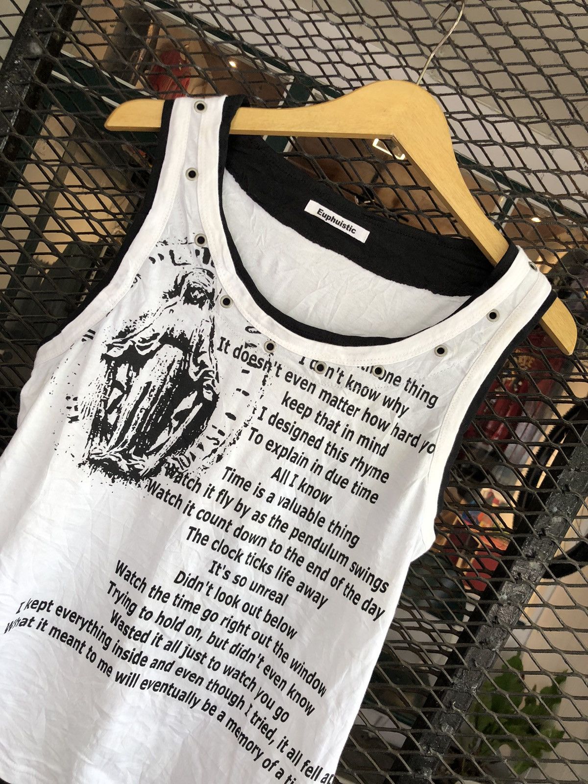 If Six Was Nine × Japanese Brand × Le Grande Bleu (L.G.B.) JAPANESE EUPHUISTIC POEM TANKTOP LGBSTYLE Size US L / EU 52-54 / 3 - 2 Thumbnail