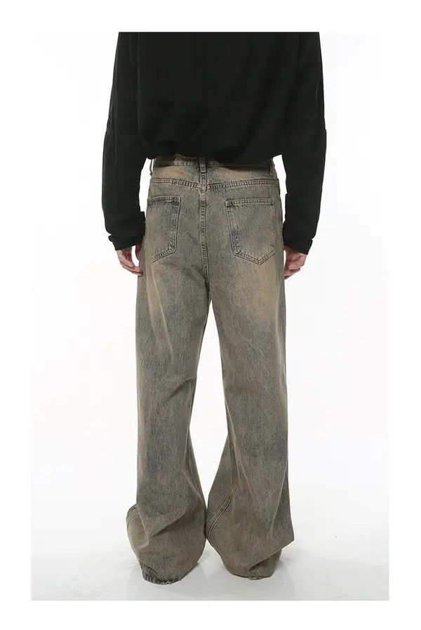 Japanese Brand VIBE Distressed vintage loose wide-leg denim trousers Size US 32 / EU 48 - 4 Thumbnail