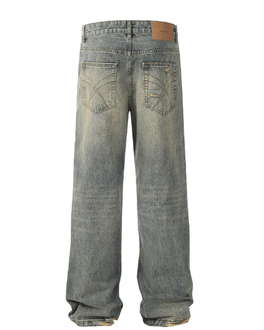 Japanese Brand × Jean Street oversize ripped vintage distressed jeans y2k Size US 32 / EU 48 - 2 Thumbnail