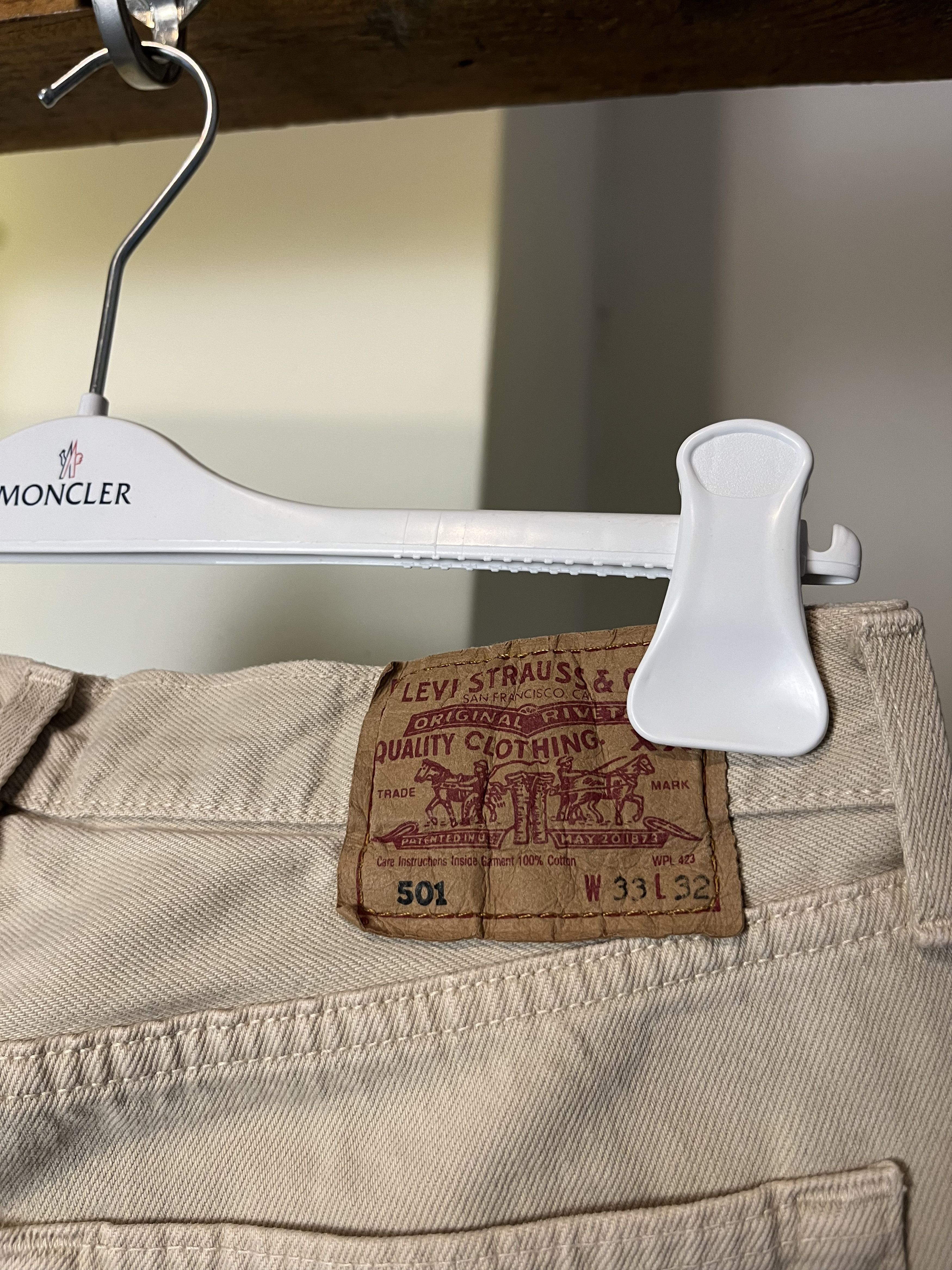 Levi's × Levi's Vintage Clothing × Vintage 1999 Vintage Levis 501 Beige W33 L32 Size US 33 - 5 Thumbnail