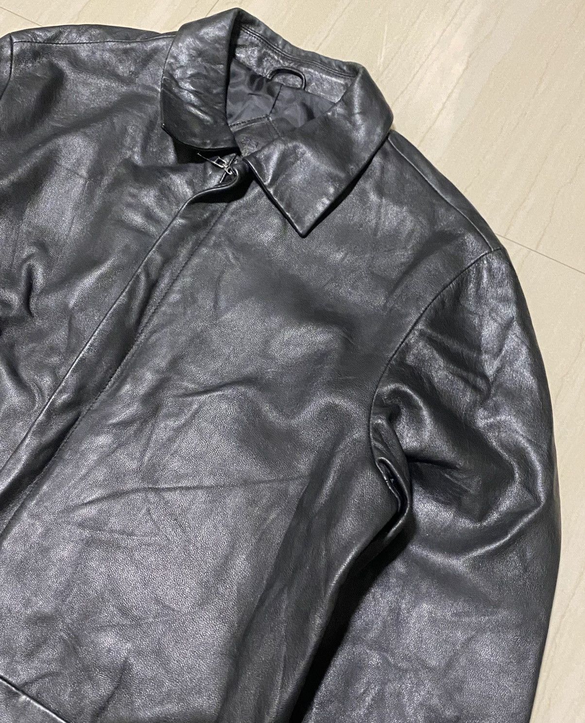 Balenciaga Balenciaga - 1997 Leather Zip-up Jacket Size US L / EU 52-54 / 3 - 5 Thumbnail