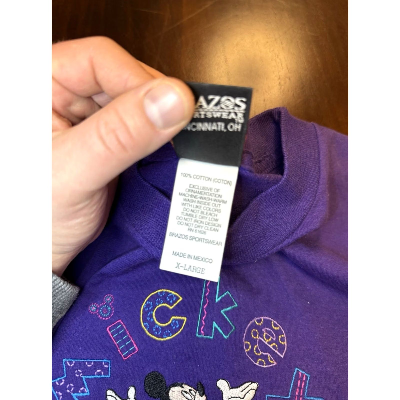 Mickey Unlimited VINTAGE Mickey Unlimited Disney World Florida Purple T-Shirt XL Men Mickey Mouse Short Sleeve Crew Neck Embroidered Logo 90s Theme Park Cartoons Size US XL / EU 56 / 4 - 6 Thumbnail