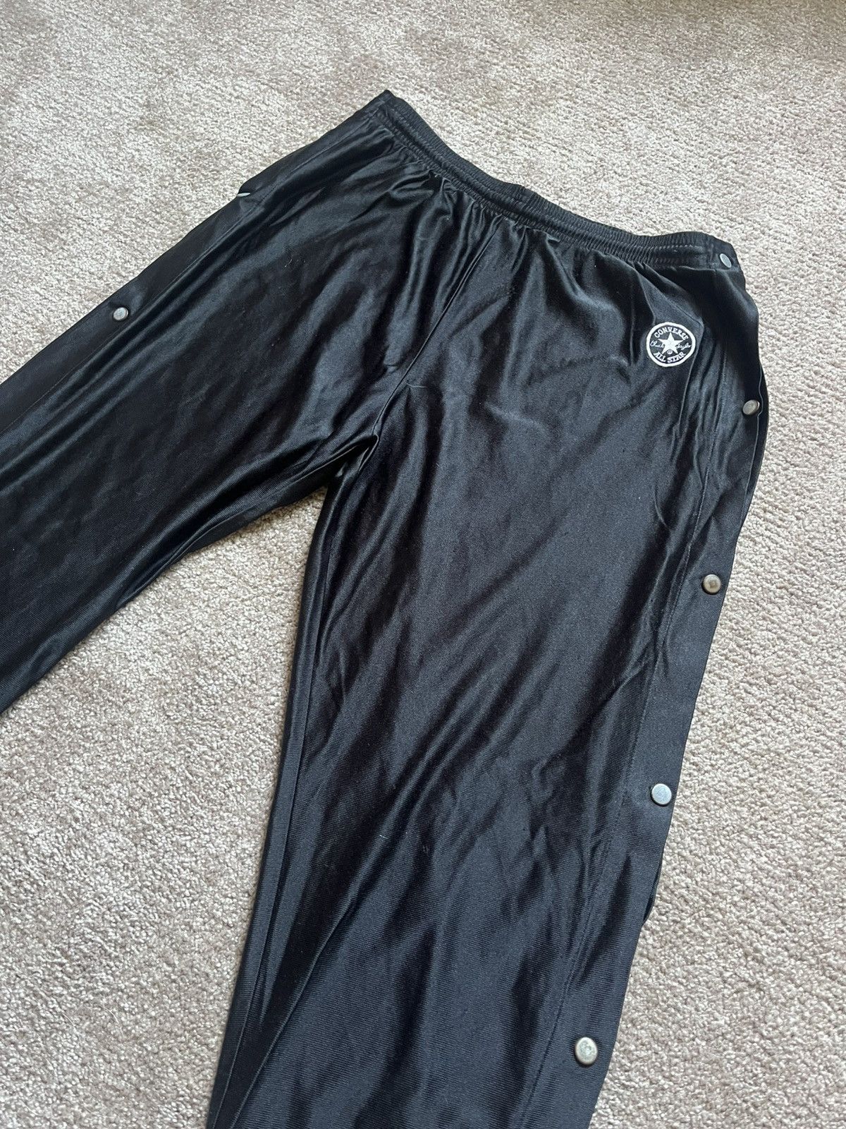 Converse VTG 80’s Converse Button Black Track Pants Size US 34 / EU 50 - 2 Thumbnail