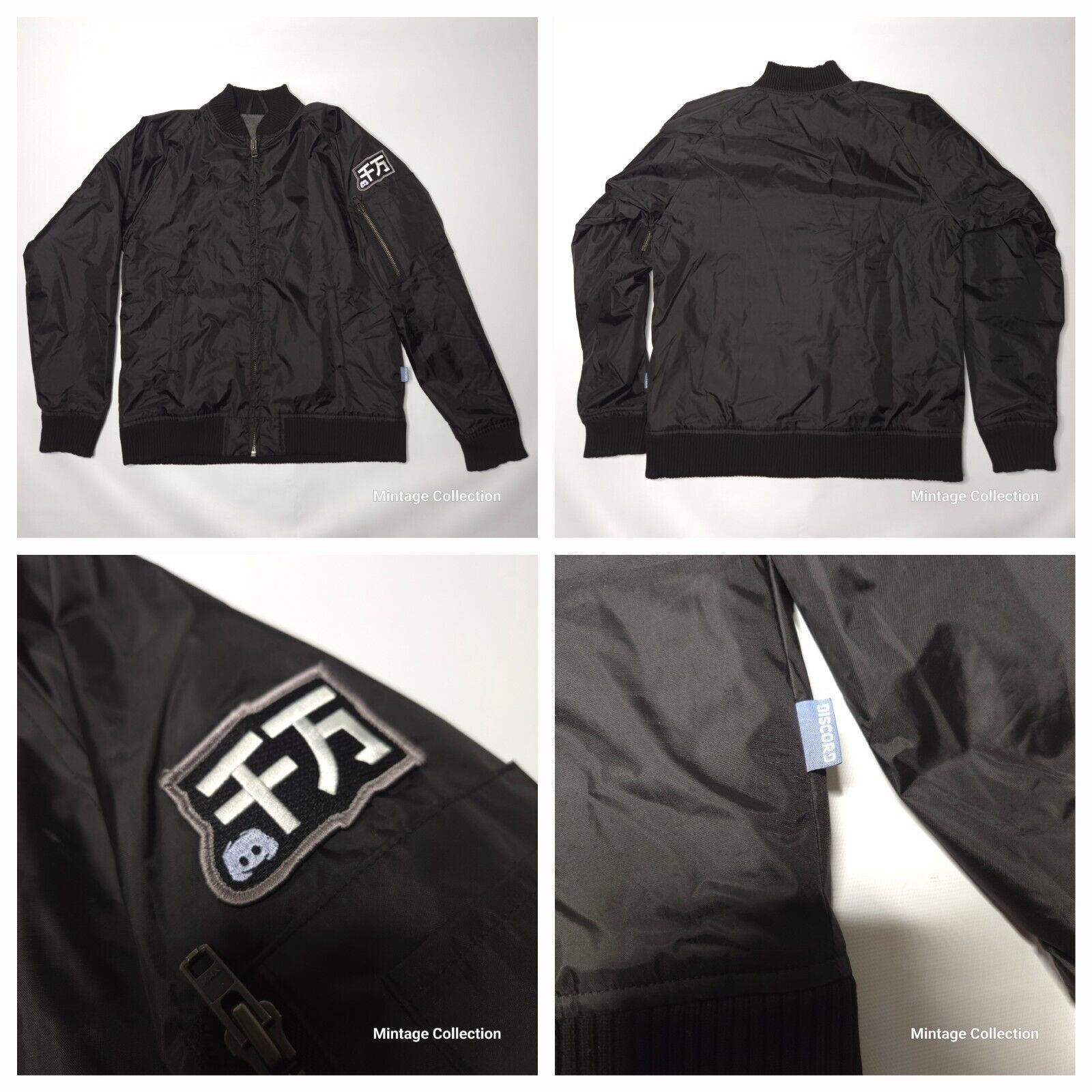 Discord 10 Million Users Japanese Black Bomber Jacket Size S