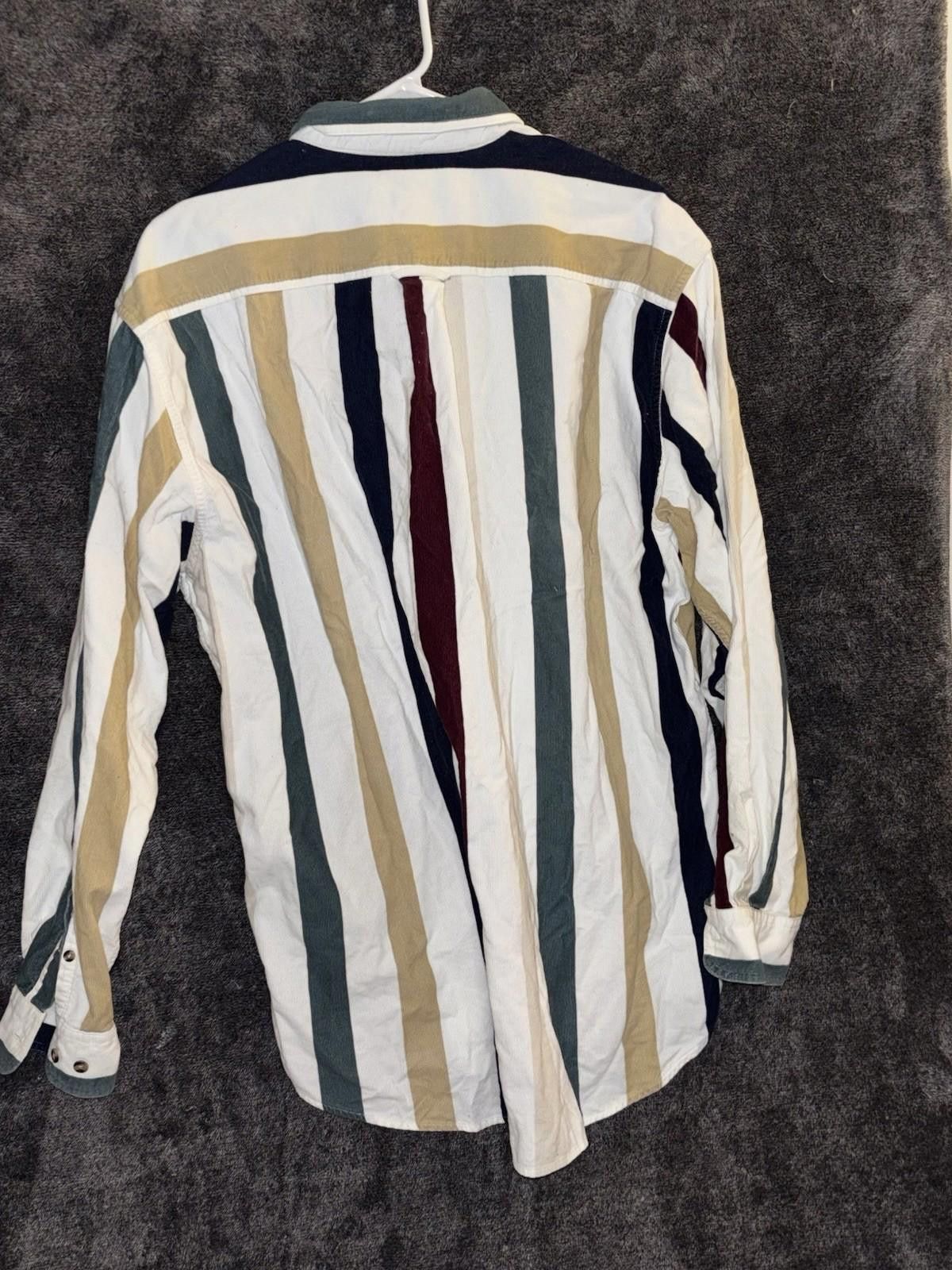 Other Vintage Sutter & Grant L Corduroy Striped Button Down Shirt Size US L / EU 52-54 / 3 - 3 Thumbnail