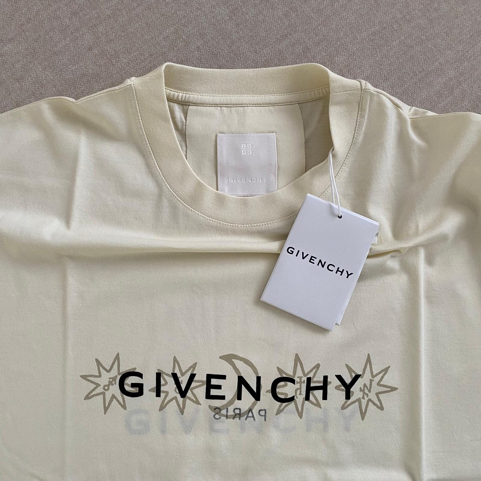 Givenchy Beige Tarot Print Reverse Logo T-Shirt Size US XXL / EU 58 / 5 - 6 Thumbnail