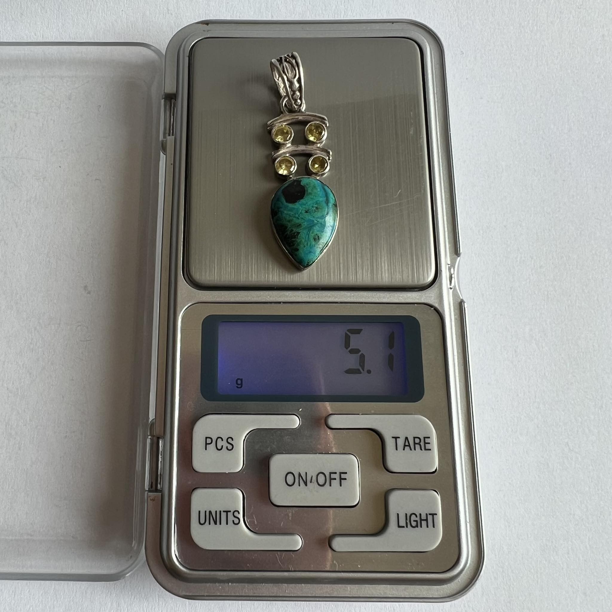 Vintage Vintage Sterling Silver 925 Women's Pendant Turquoise Marked Size ONE SIZE - 4 Thumbnail