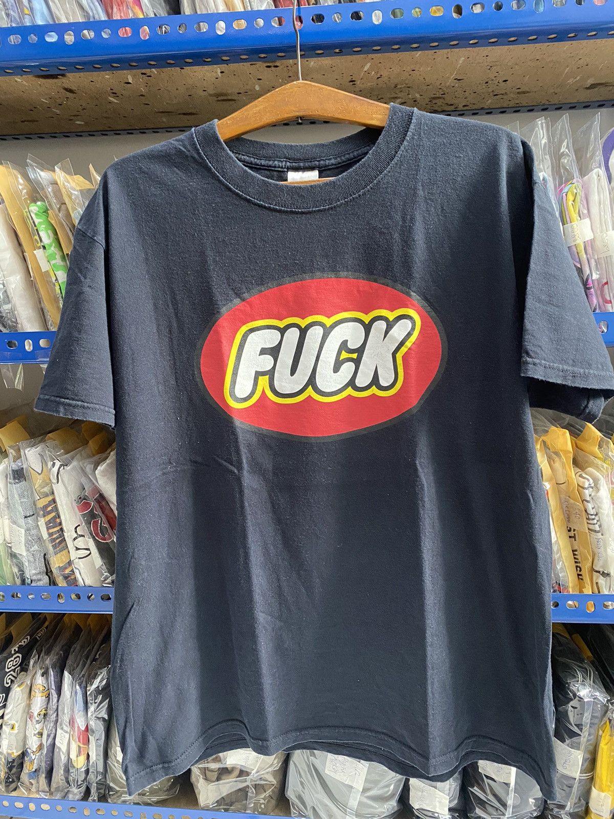 Vintage FUCK TSHIRT Size US L / EU 52-54 / 3 - 1 Thumbnail