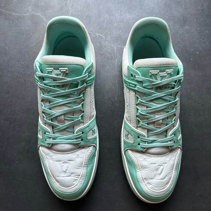 Louis Vuitton Louis Vuitton Trainer Low Sneakers in Tiffany Green -2508 Size US 9.5 / IT 39.5 - 2 Thumbnail