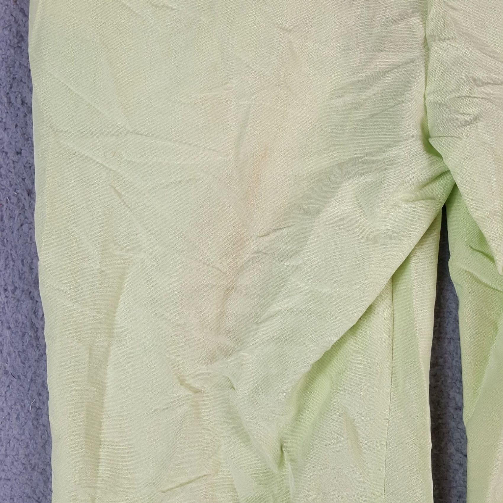 Etro VINTAGE Jamie Sadock Green Linen Pants Women's Size 10 Straight Leg Preppy Y2K Retro Golf 90s 00s Ankle Modern Size 32" / US 10 / IT 46 - 3 Thumbnail