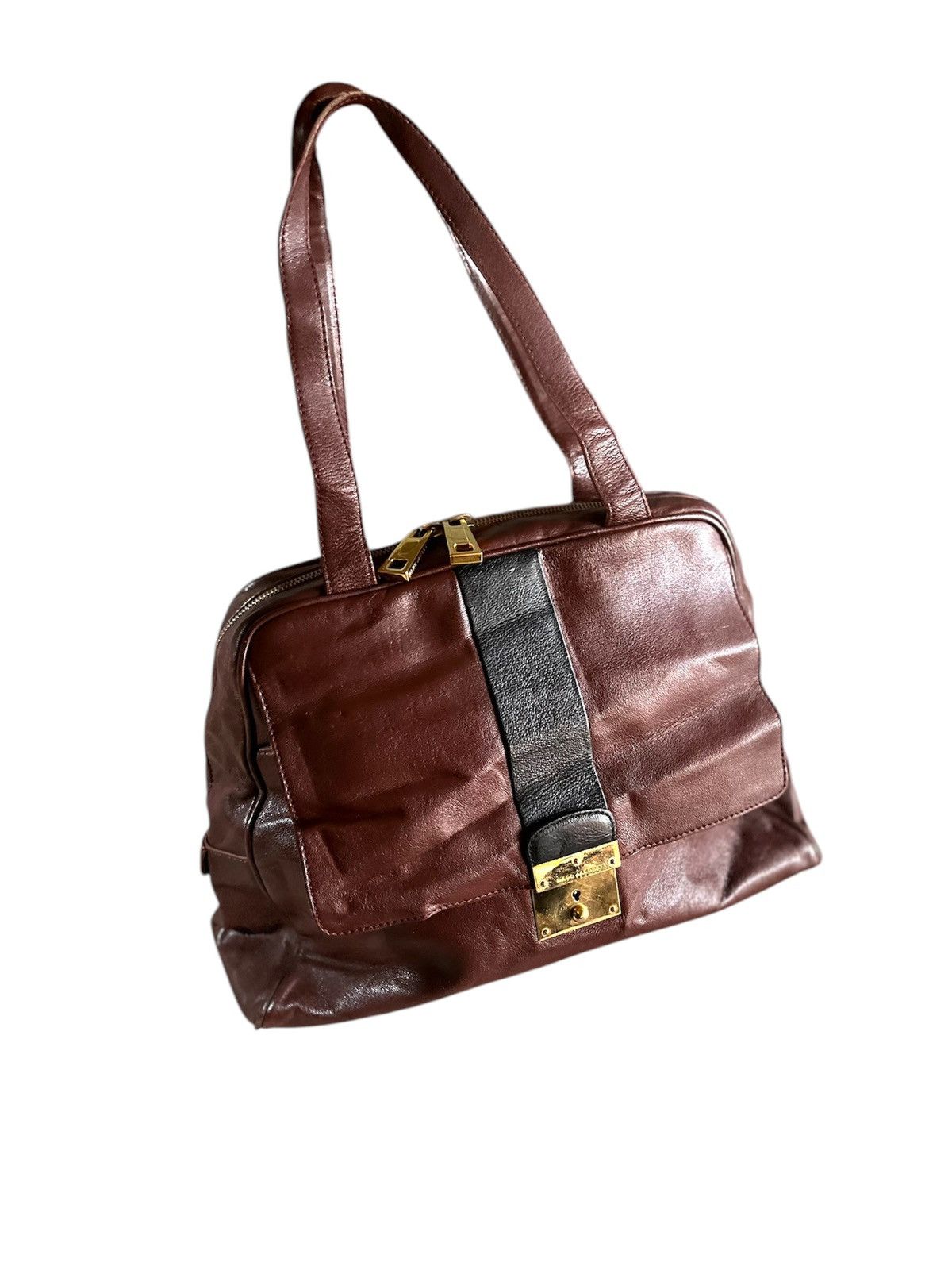 Marc Jacobs Handbag Checkers Charlie Satchel in Brown, Women's