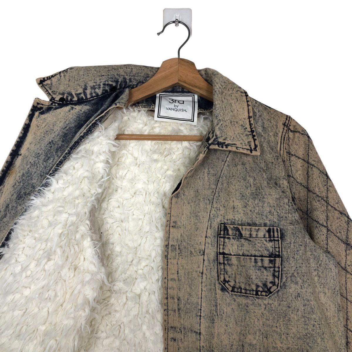 Japanese Brand 🔥Acid Wash Denim Jacket Design Mink Fur Lining Winter Size US M / EU 48-50 / 2 - 9 Thumbnail