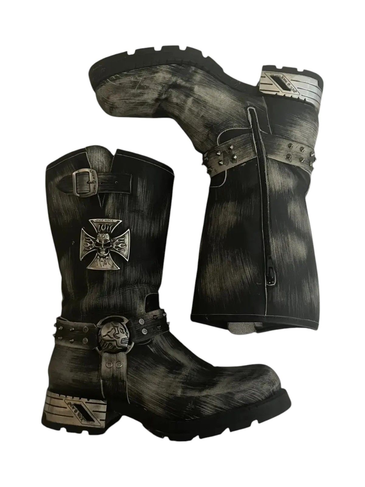 New Rock New Rock Vintage Raspado Motorock Size US 10 / EU 43 - 1 Thumbnail