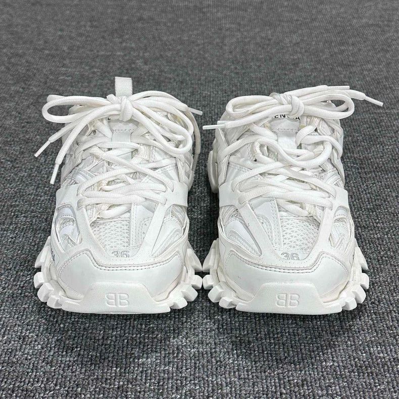 Balenciaga White Balenciaga Track Half Slippers-2505 Size US 5 / IT 35 - 4 Thumbnail