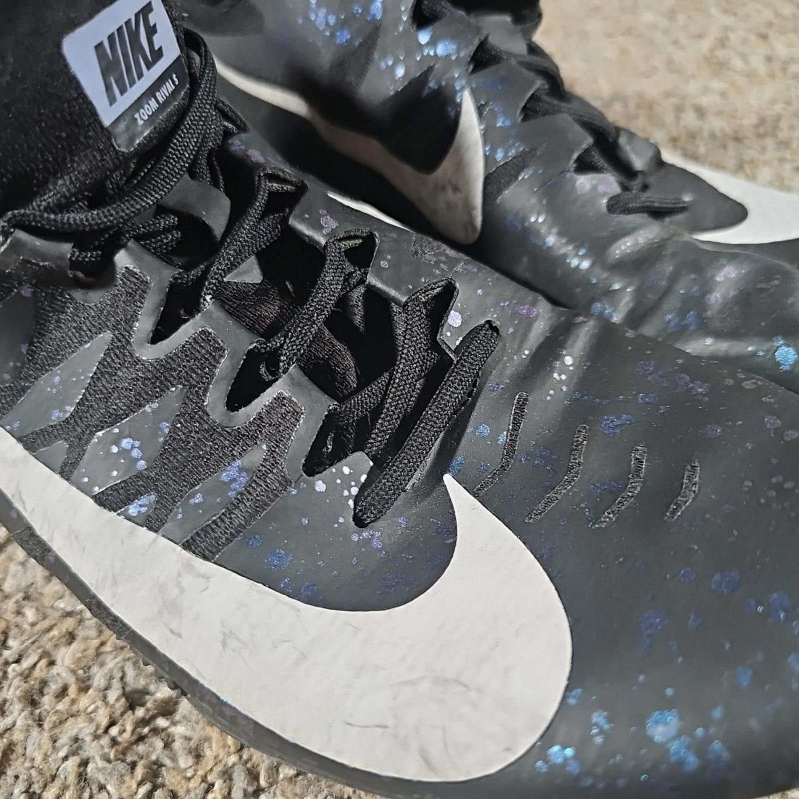 Nike Nike Zoom Rival S Black Indigo Men's Sz 11 Cleats 907564-003 Size US 11 / EU 44 - 2 Thumbnail