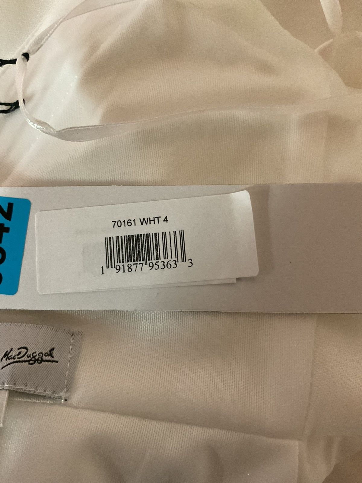 Mac Duggal Asymmetrical Mini Cocktail Dress White Size 4 NWT