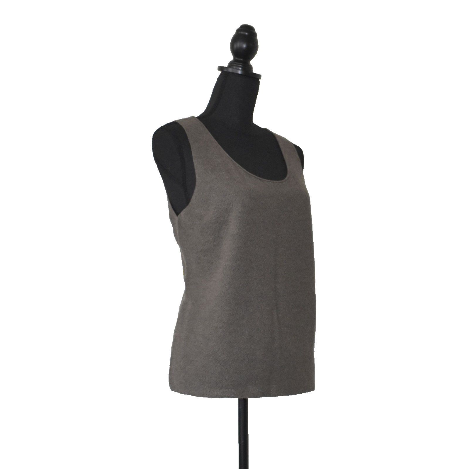 Eileen Fisher EILEEN FISHER Brown Wool Knit Scoop Neck Tank Top Size L Size L / US 10 / IT 46 - 2 Thumbnail