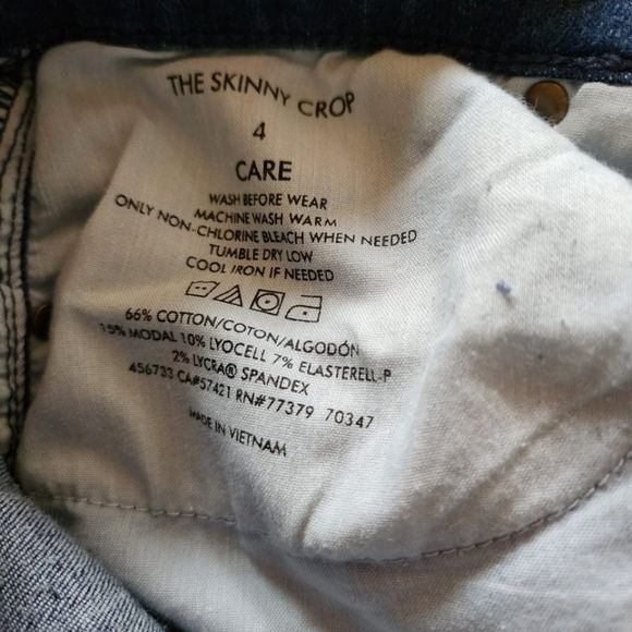Ann Taylor Ann Taylor The Skinny Crop Curvy Fit Floral Sz. 4 Blue Jeans Size 27" / US 4 / IT 40 - 6 Thumbnail