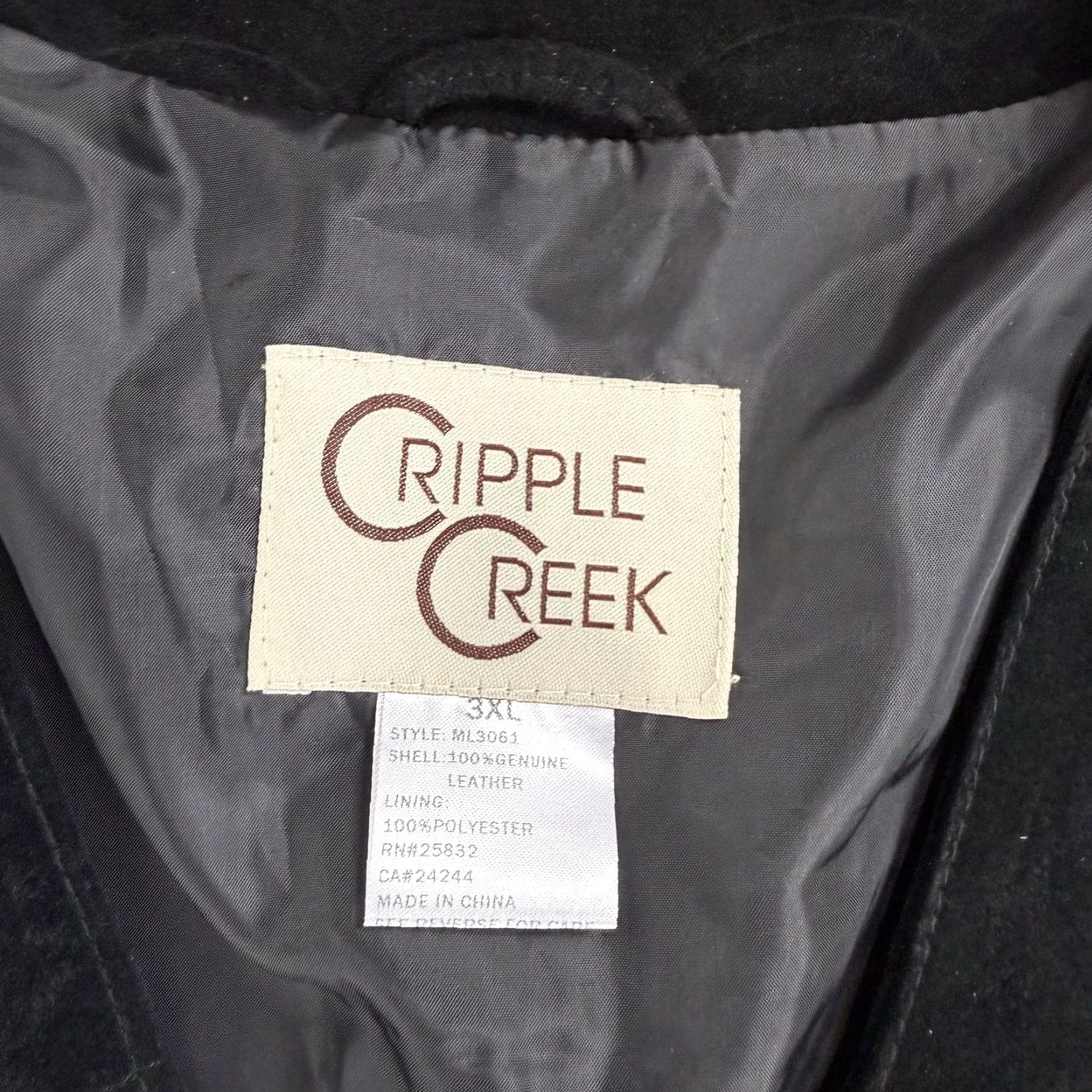 X-LARGE CRIPPLE CREEK Vest - Western Suede Snap Vest Men 3XL Black Suede Leather Lined Vintage Western Style Mens Vest Size US XXL / EU 58 / 5 - 2 Thumbnail