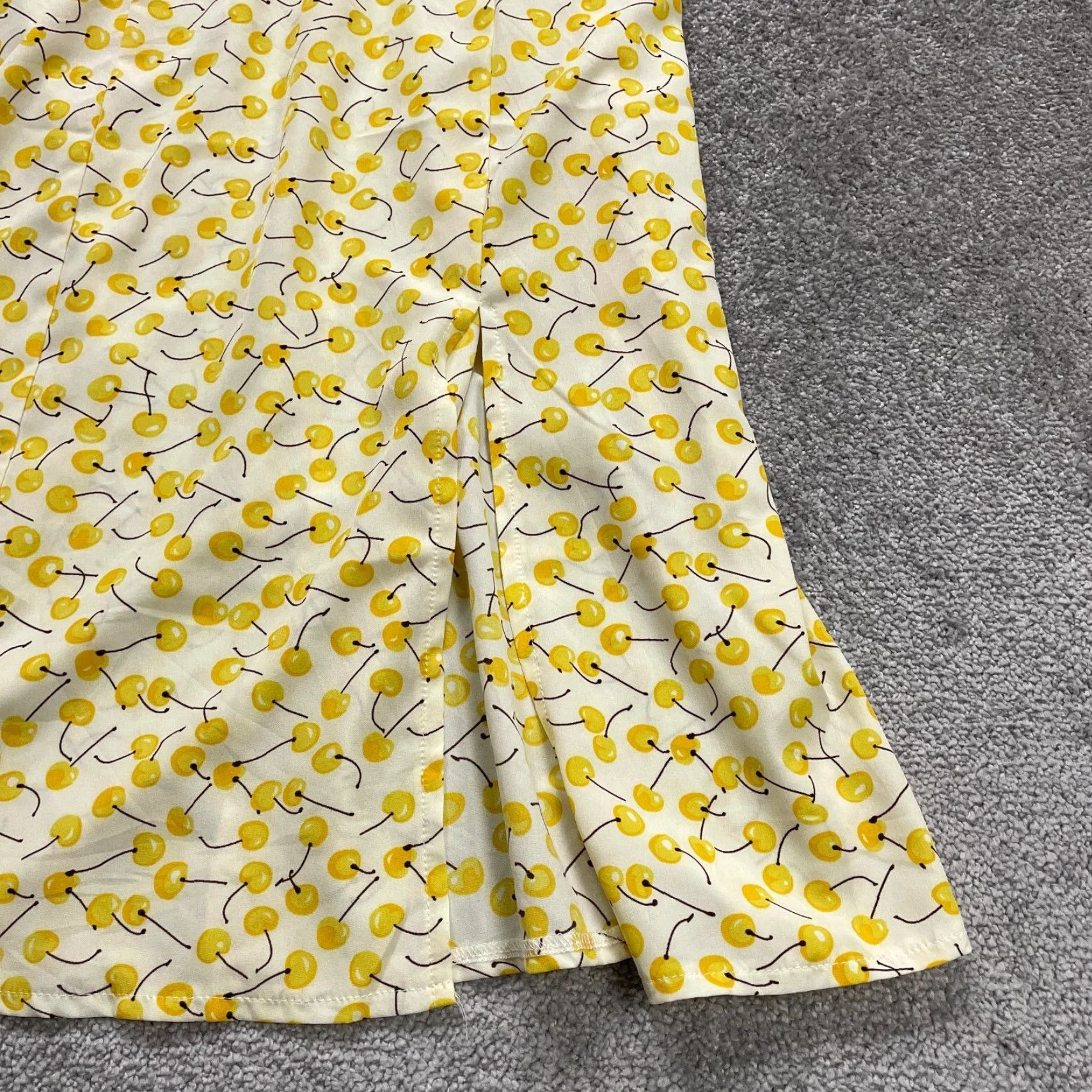 Shein Shein Dress Womens XL Yellow Cherry Midi Spaghetti Dainty Curve Soft Camisole Size XL / US 12-14 / IT 48-50 - 3 Thumbnail