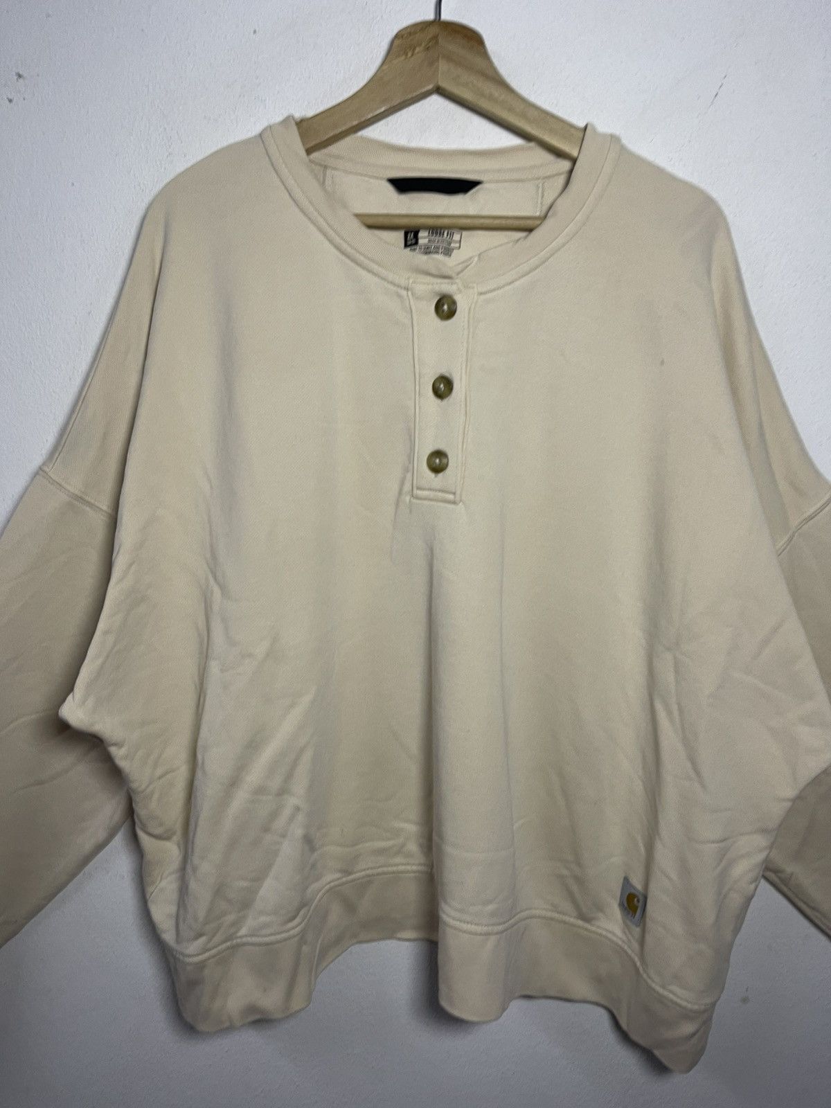 Carhartt Carhartt Loose Fit Midweight French Terry Henley Sweatshirt Size XXL / US 16-18 / IT 52-54 - 3 Thumbnail
