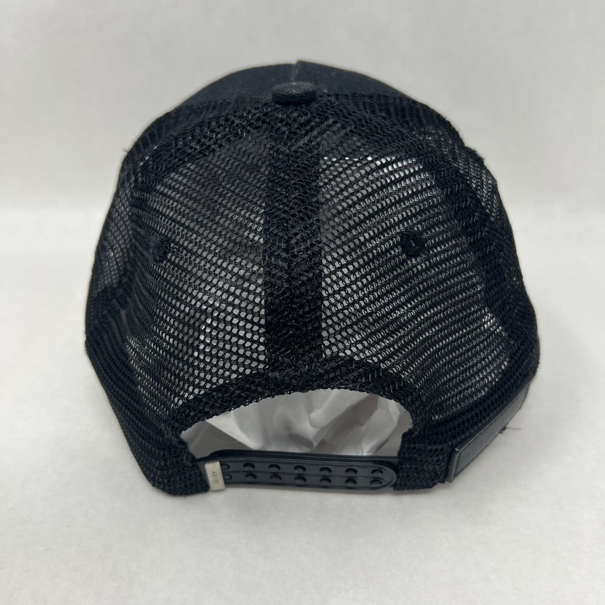 Amiri Amiri Logo Trucker Hat Black White Size ONE SIZE - 4 Thumbnail