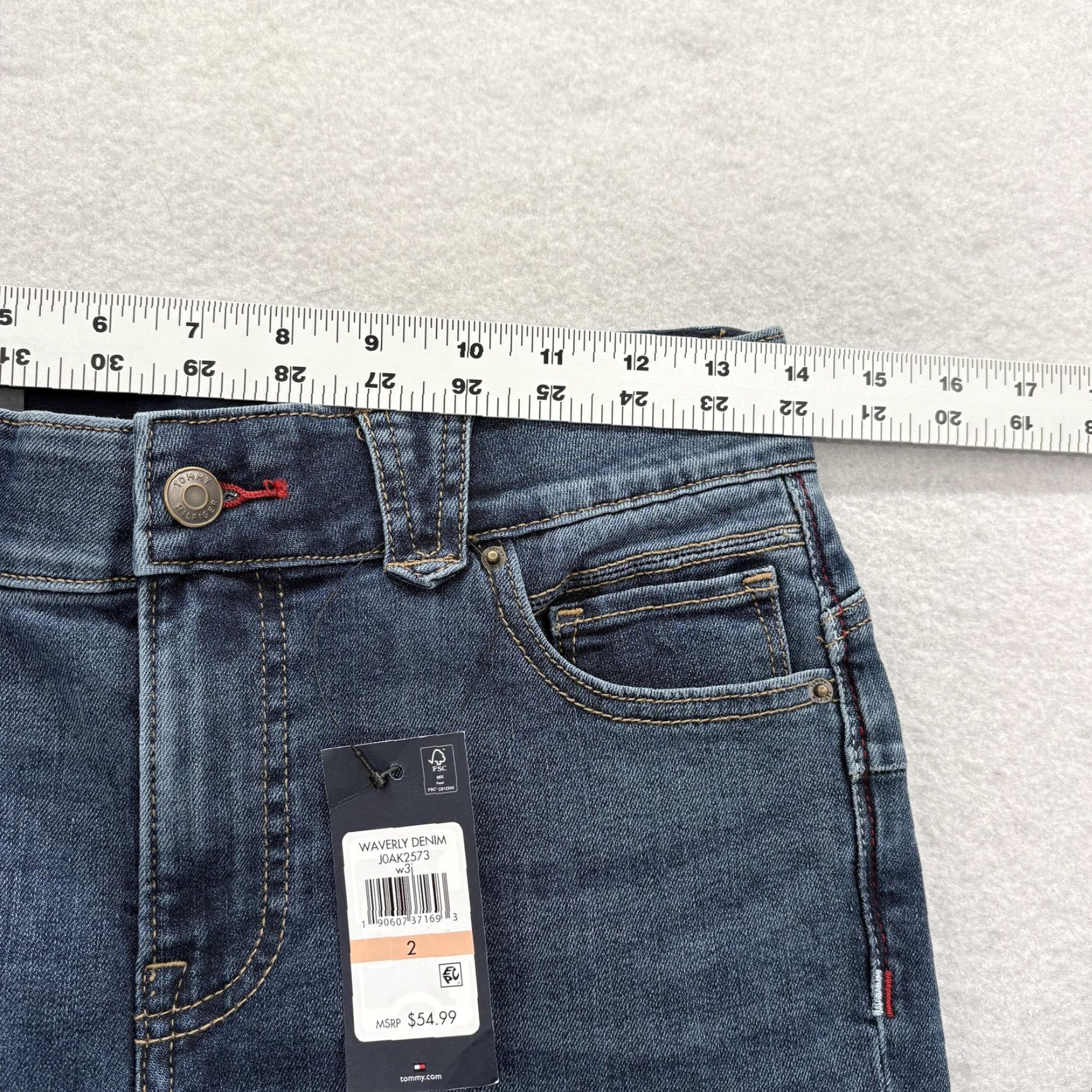 Tommy Hilfiger Tommy Hilfiger Waverly Skinny Jeans Womens 2 Blue Medium Wash NWT Size 26" / US 2 / IT 38 - 6 Thumbnail
