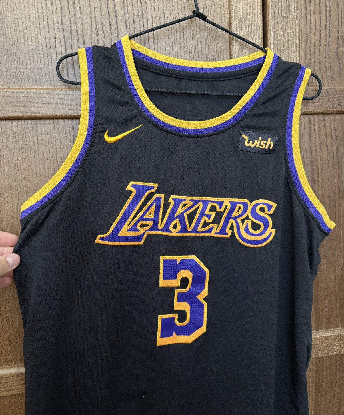 Nike Nike NBA Lakers Anthony Davis #3 Swingman Black Jersey Size US M / EU 48-50 / 2 - 2 Thumbnail