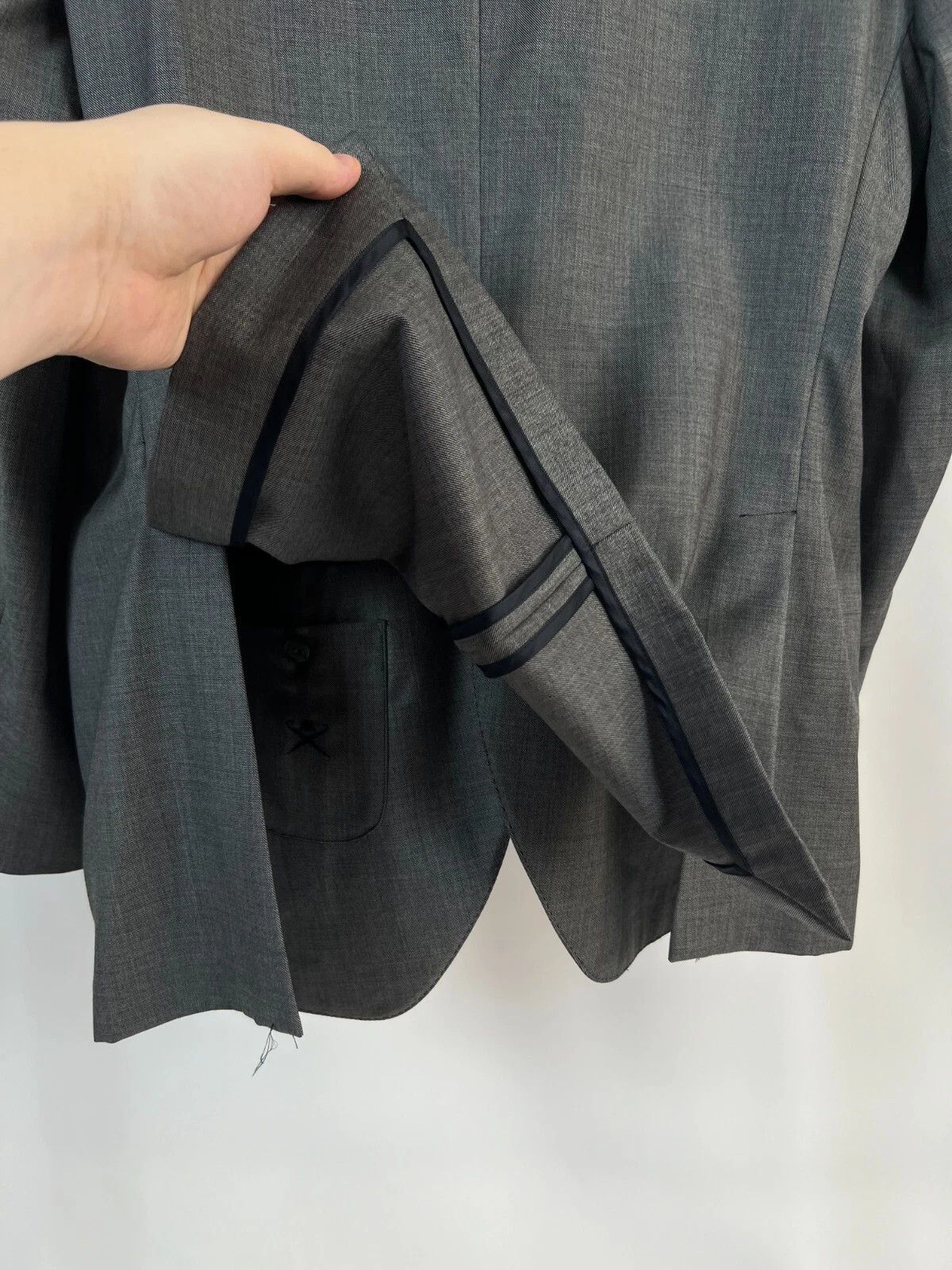 Hackett × Loro Piana Hackett Mayfair ing Loro Piana 120's Wool Grey Blazer Size 48R - 14 Thumbnail
