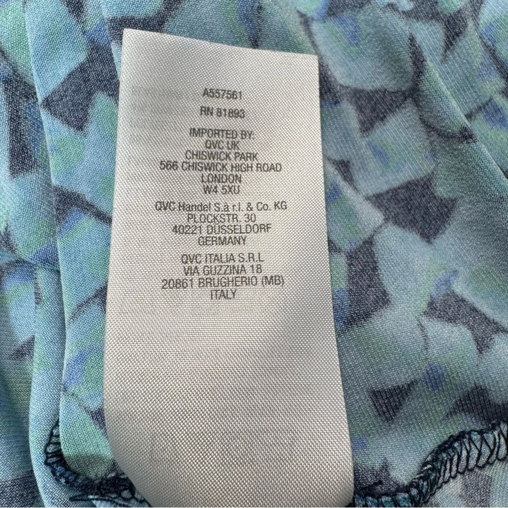 Other Susan Graver Printed Liquid Knit Peplum V-Neck Long Sleeve Size XL / US 12-14 / IT 48-50 - 7 Thumbnail
