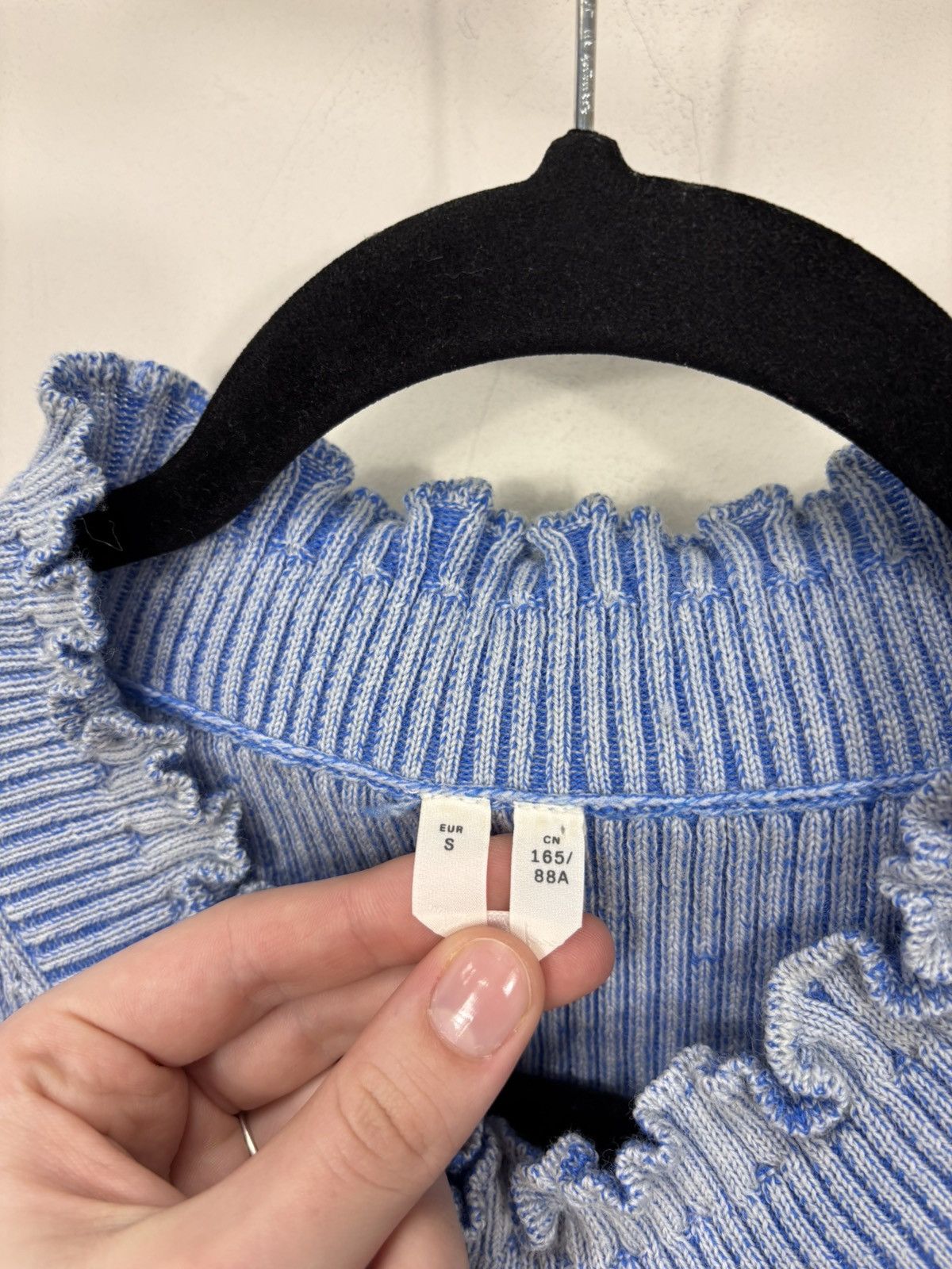 Arket Arket Women’s Scallop Edge Wool Blend Ribbed Knitted Sweater Size S / US 4 / IT 40 - 7 Thumbnail