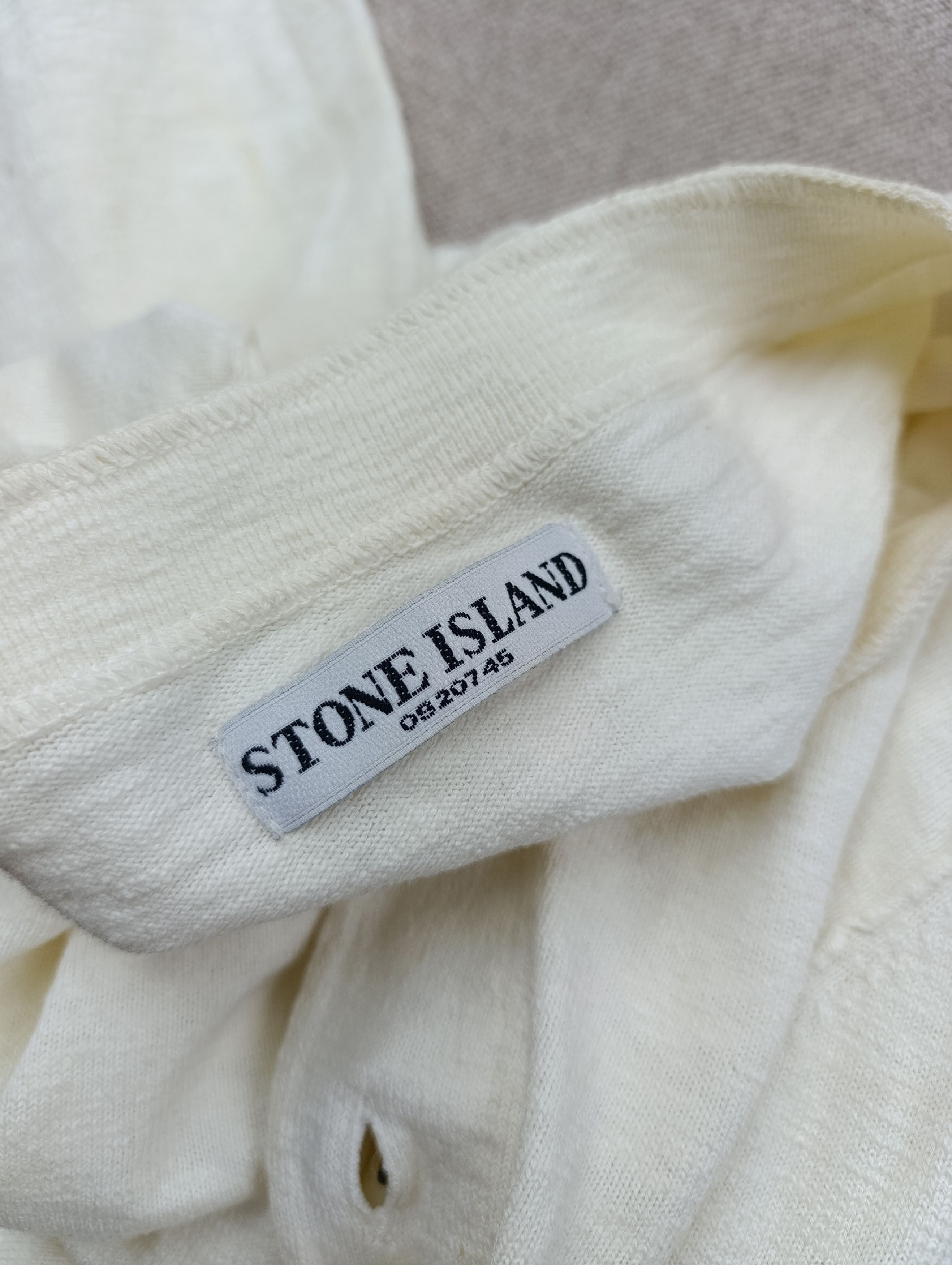 Stone Island Vintage Stone Island Archive Henley Sweater Knit Ivory XXL Size US XXL / EU 58 / 5 - 12 Thumbnail
