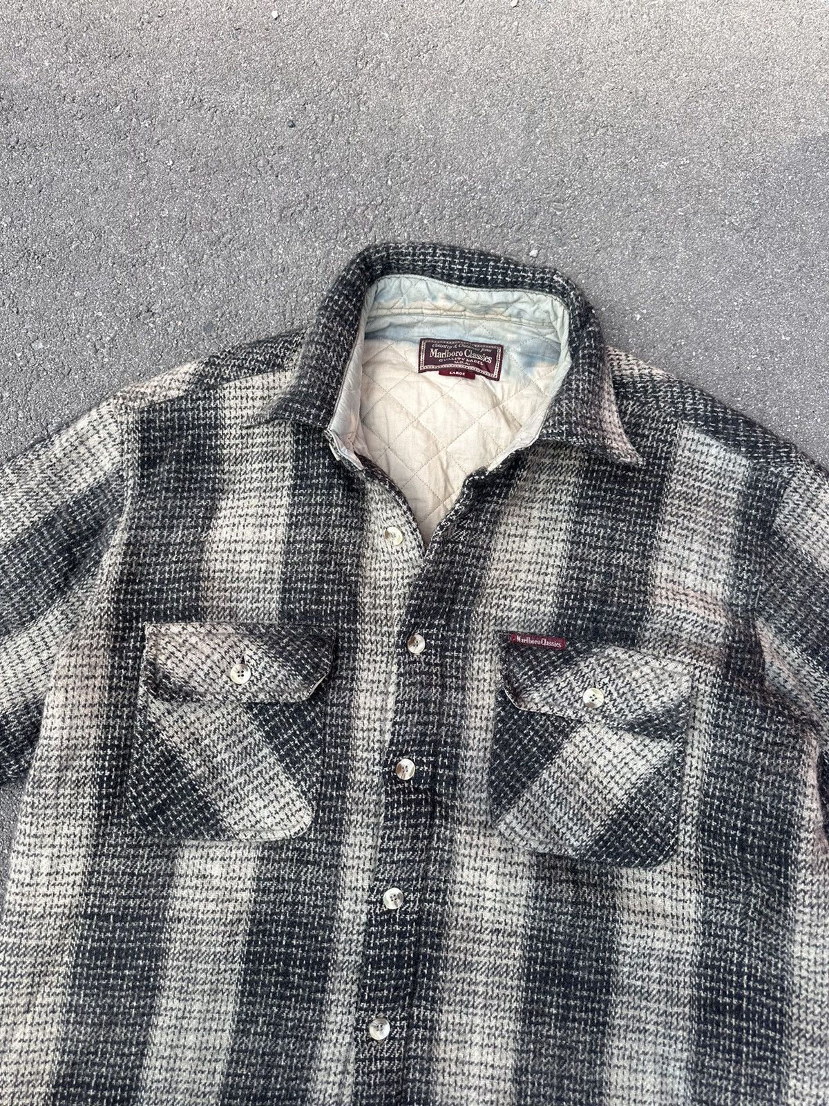 Vintage Vintage Marlboro plaid jacket shirt USA Y2K workwear rare L Size US L / EU 52-54 / 3 - 2 Thumbnail