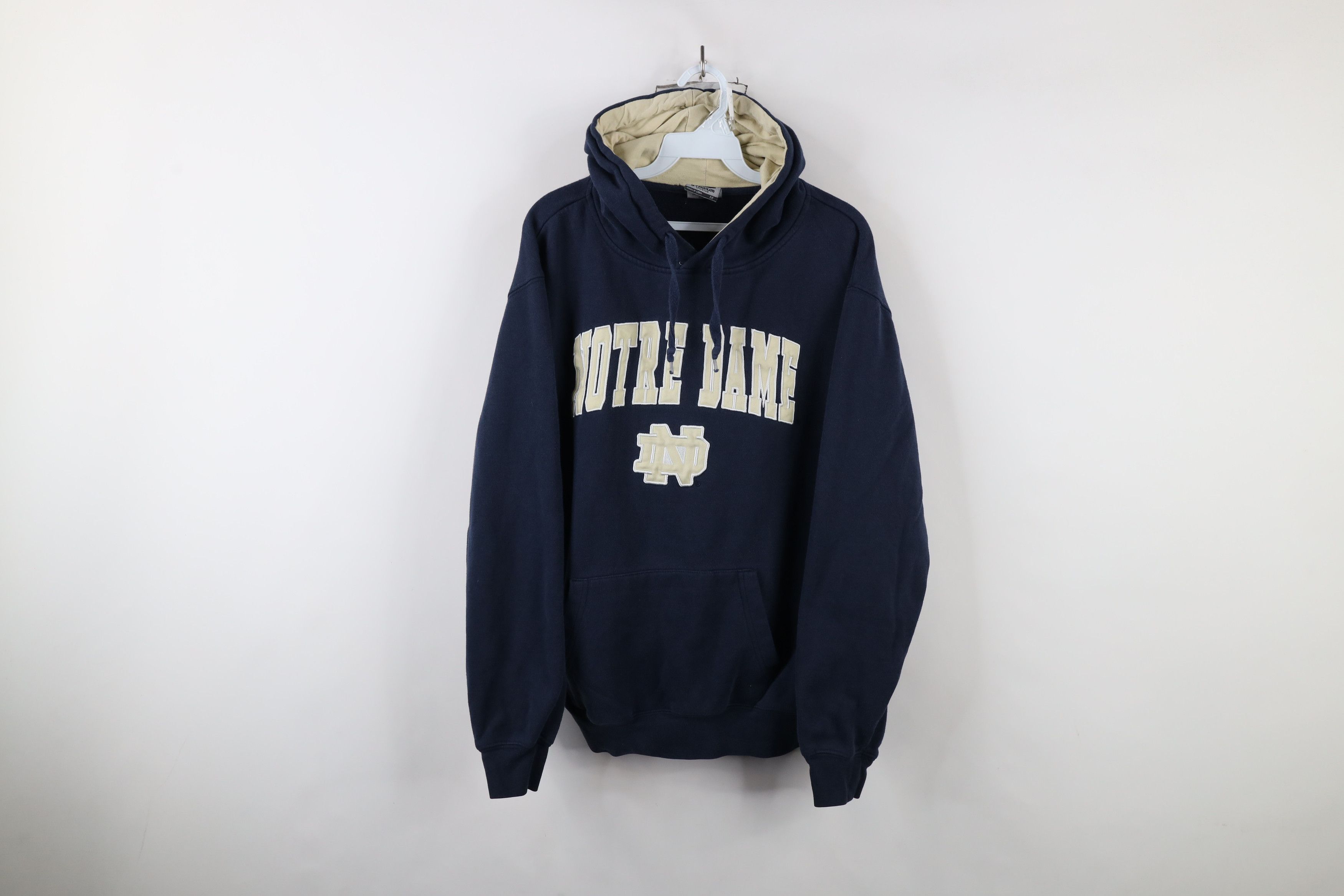 Vintage Vintage Spell Notre Dame University Hoodie Sweatshirt Blue Size US M / EU 48-50 / 2 - 1 Thumbnail