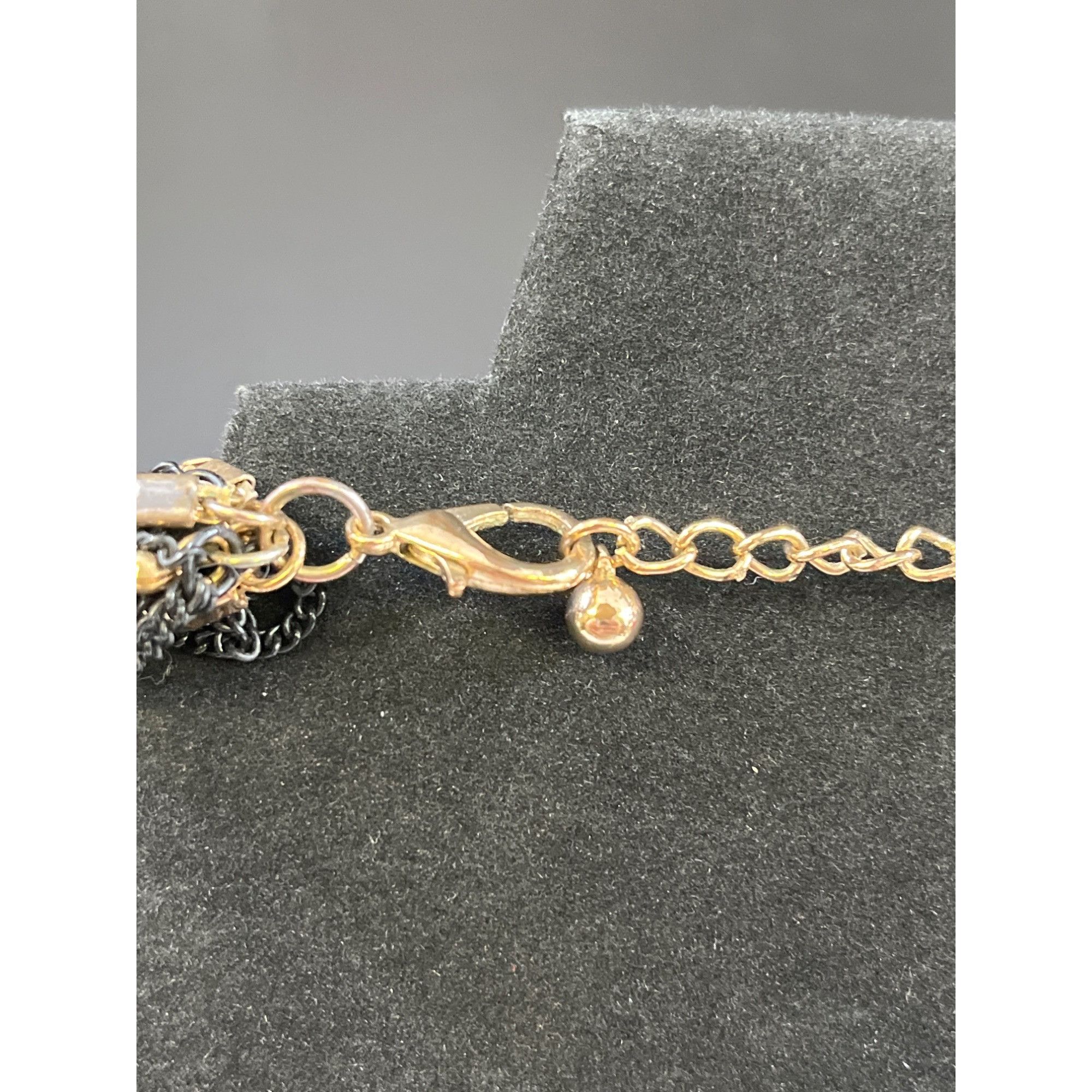 Other Vintage Womens Gold & Black 10 Strand Chain Necklace SKU 640 Size ONE SIZE - 5 Thumbnail