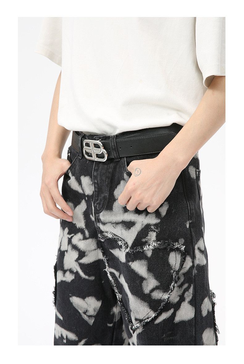 Japanese Brand × Jean × Vintage High Street Printing Patchwork Loose Jeans Size US 30 / EU 46 - 5 Thumbnail