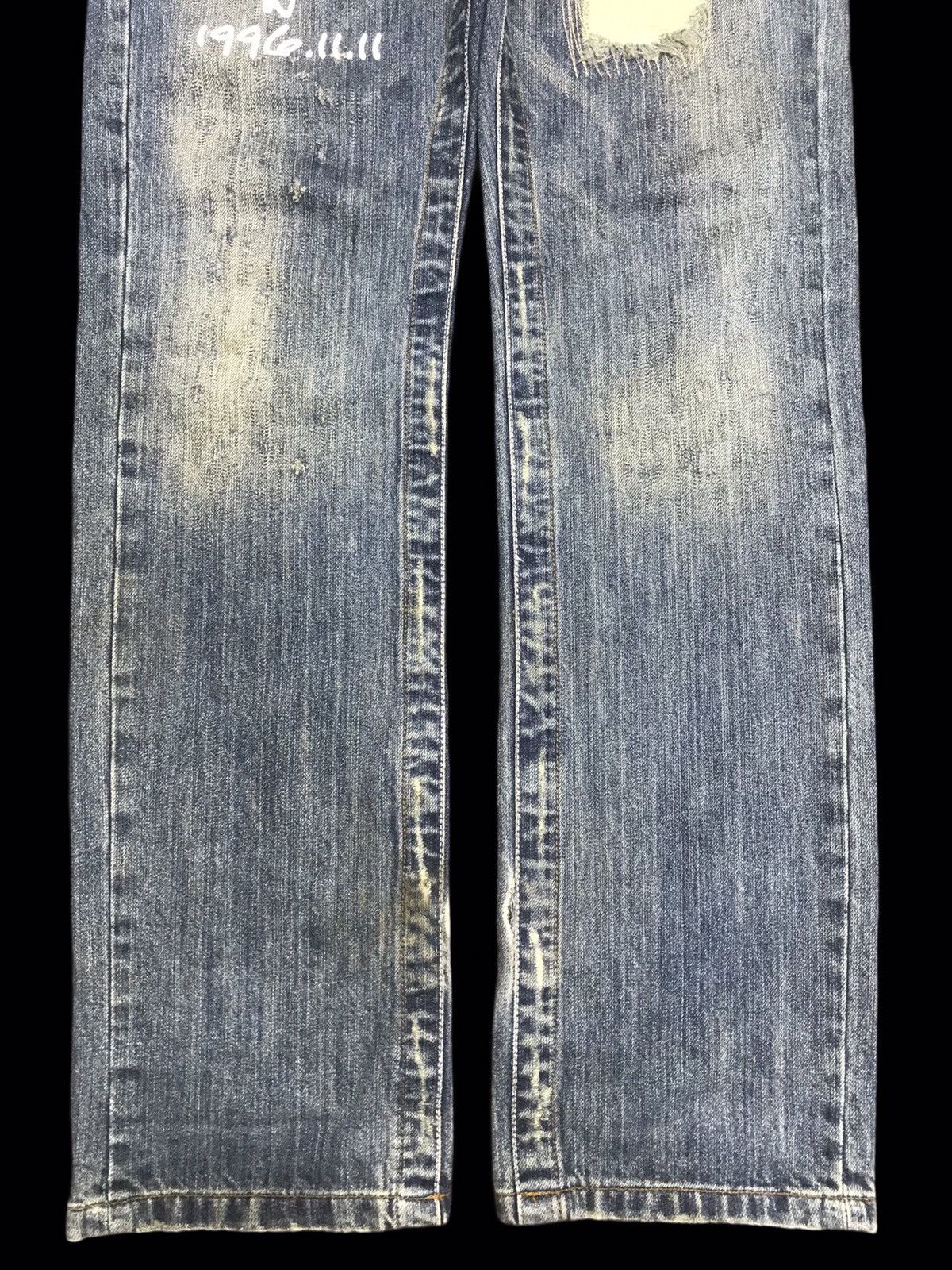 Devilock × Japanese Brand 💥90s Style💥DEVILOCK DISTRESSED DENIM F322 Size US 31 - 6 Thumbnail