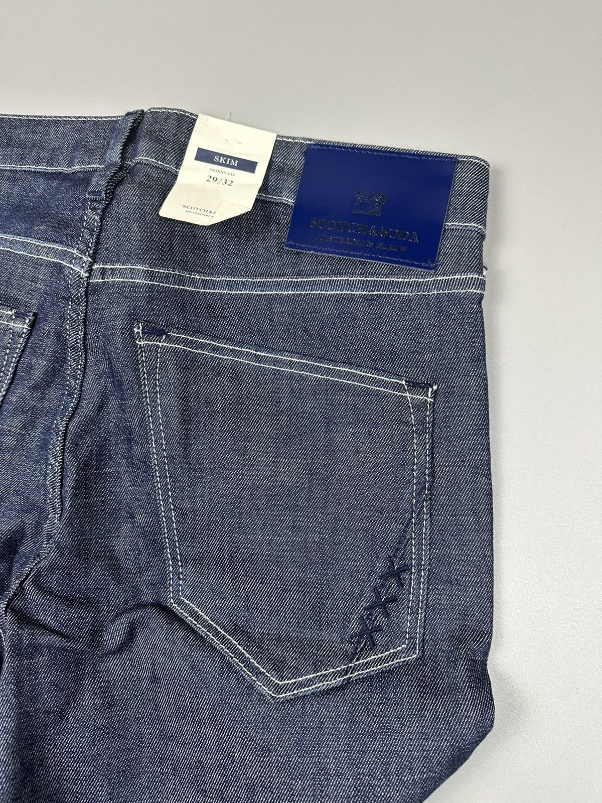Scotch & Soda Scotch&Soda Skinny Fit Solid Blue Jeans Size US 29 - 2 Thumbnail