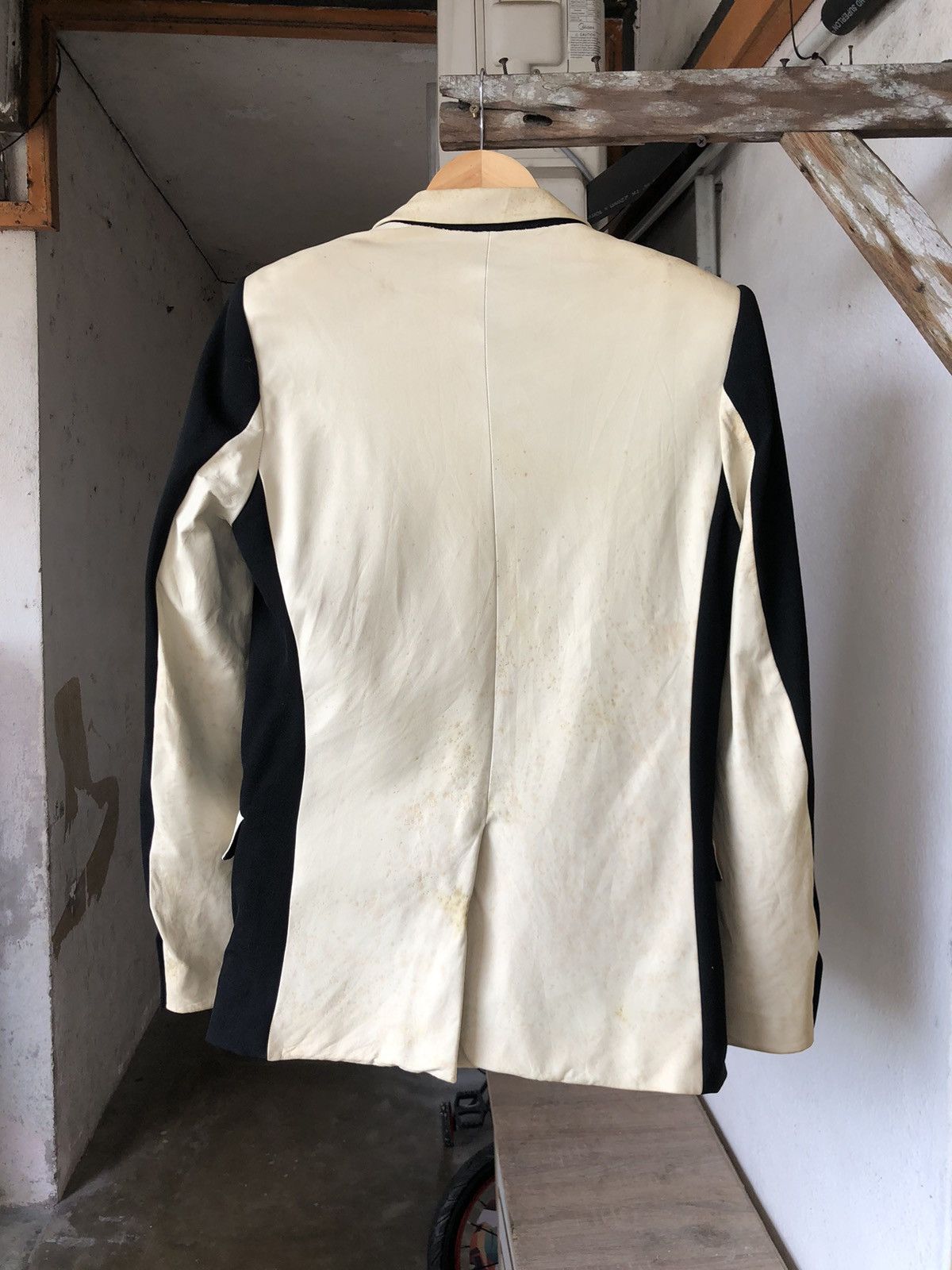 Number (N)ine Rare❗️Number Nine Distressed Leather Blazer Jacket Size US S / EU 44-46 / 1 - 4 Thumbnail