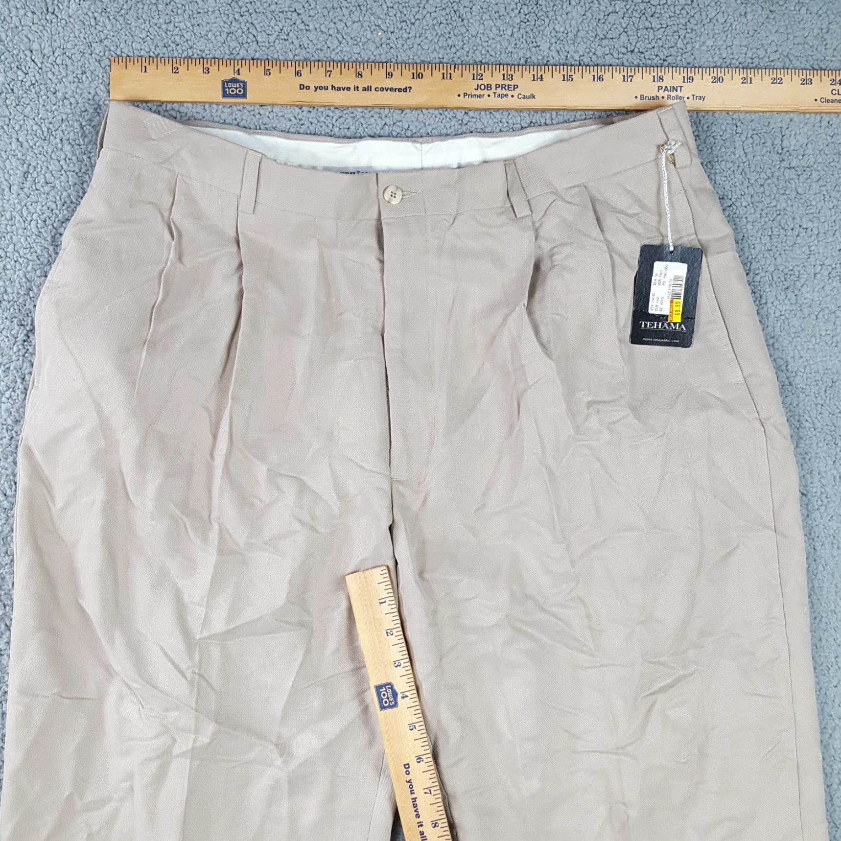 Vintage VINTAGE Tehama Pants Chino Men Beig e Knit Pleated Tapered Leg Golf Size 40x32 Athletic Preppy 90s Workwear Mens Size US 40 / EU 56 - 5 Thumbnail