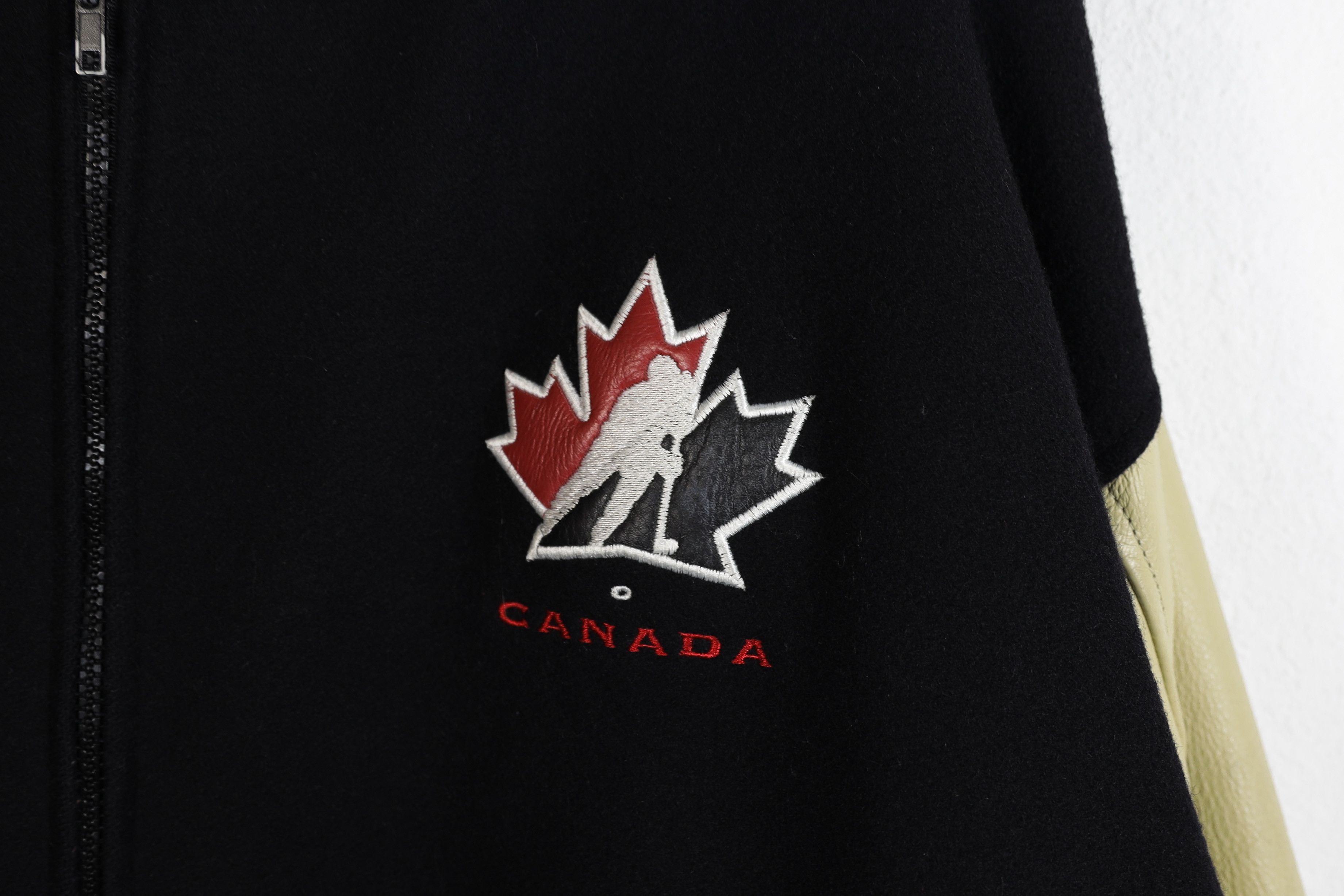 NHL Vintage Canada NHL Wool Leather Bomber Jacket XXL Size US XXL / EU 58 / 5 - 4 Thumbnail