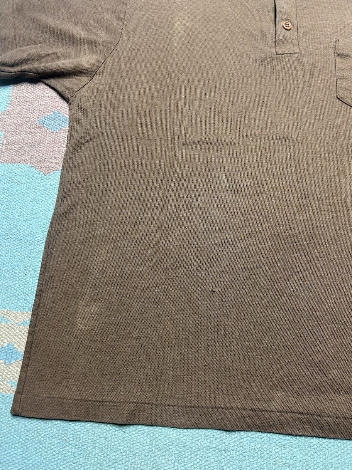 Vintage Vintage 70s polo shirt Donegal blank soft poly cotton L/XL Size US L / EU 52-54 / 3 - 2 Thumbnail