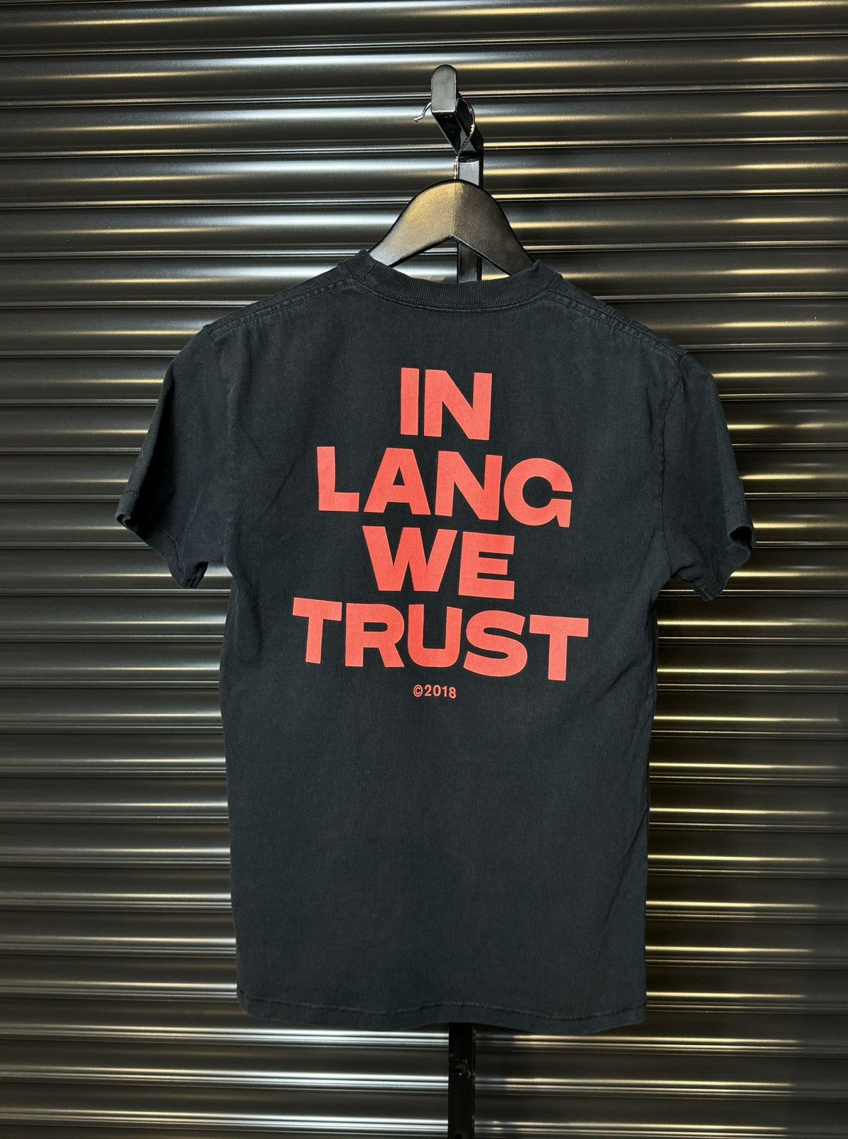 Helmut Lang Helmut Lang In Lang We Trust Black Tee - XS Size US XS / EU 42 / 0 - 1 Thumbnail