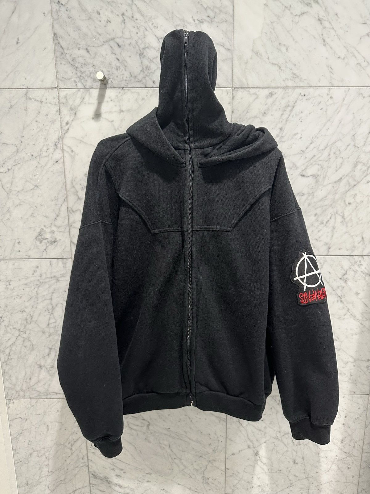 Vetements Rare Vetements x Demna Anarchy Full Mask Zip Up Hoodie Size US M / EU 48-50 / 2 - 2 Thumbnail