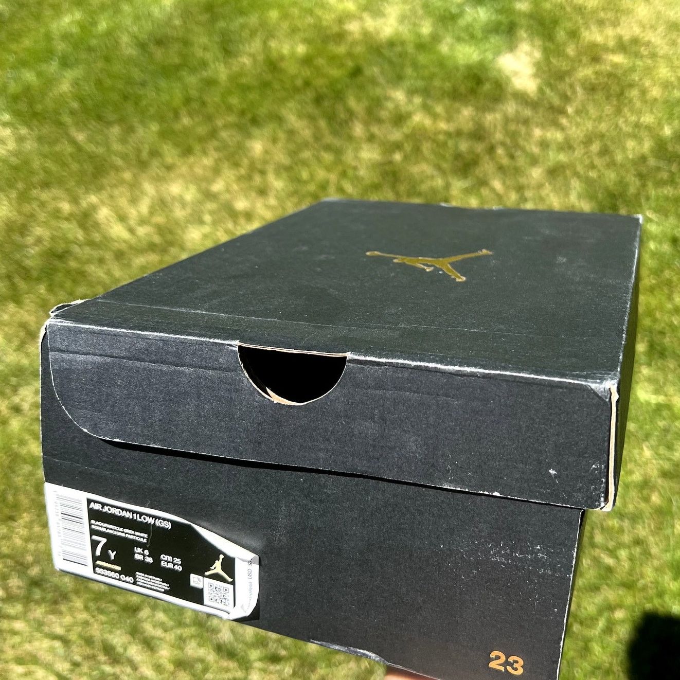 Jordan Brand × Nike Size 7 - Air Jordan 1 Low GS Black Medium Grey Shoes Size US 7 / EU 40 - 8 Thumbnail